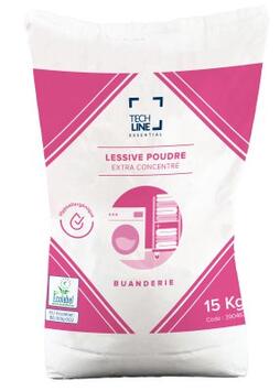 LESSIVE POUDRE EXTRA CONCENTREE ECOLABEL TECHLINE 15KG