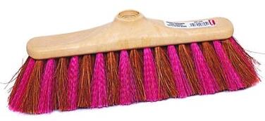 BALAI COCO ZÉBRÉ 29 CM, DOUILLE VIS INTÉGRÉE - MONTURE PLASTIQUE