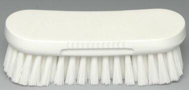 BROSSE A MAIN ALIMENTAIRE 19.5CM FIBRE MI-DURE BLANC