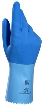 GANT LATEX NATUREL BI-BLEU JERSETTE 301 L.31CM T.8 LA PAIRE