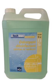 DETERGENT DESINFECTANT PLONGE ET SURFACES TECHLINE 1L