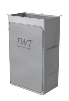 SAC PVC 120L GRIS AVEC CHARNIÈRE CENTRALE, LOGO TWT