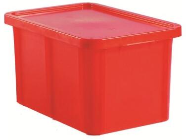 BAC DE STOCKAGE MATFER 55L ROUGE AVEC COUVERCLE 600X400X335MM