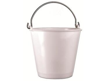 SEAU BLANC MATFER EN PE AVEC ANSE INOX 15L - BOULANGERIE & PATISSERIE