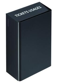 COLLECTEUR DE TICKETS COLLECTIK 5L - GRIS MANGANÈSE, ACIER ANTI-UV