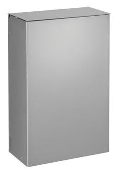 POUBELLE MURALE STELLA 10L GRIS METAL AVEC ÉTRIER