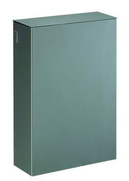 POUBELLE MURALE STELLA 20L GRIS MÉTAL AVEC ÉTRIER - ACIER ANTI-UV