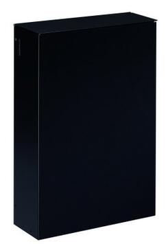 POUBELLE MURALE 20L GRIS MANGANÈSE AVEC ÉTRIER - ACIER ANTI-UV