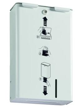 POUBELLE MURALE FÉMININE 10L BLANKA AVEC DISTRIBUTEUR - BLANC