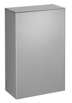 POUBELLE MURALE STELLA 10L GRIS MÉTAL - ACIER ANTI-UV