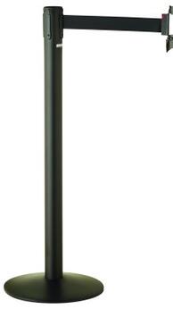 LOT DE 2 BARRIÈRES DE DÉLIMITATION PACEO SUR SOCLE NOIR - SANGLE RÉTRACTABLE 3M