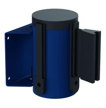 BARRIÈRE MURALE SANGLE RÉTRACTABLE 3M BLEU MAT FIXATION 4 POINTS