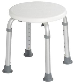 TABOURET DE DOUCHE RÉGLABLE ROSSIGNOL BISKA - RÉSISTANCE 150KG BLANC