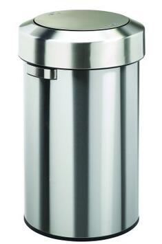 POUBELLE SALSA À COUVERCLE BASCULANT INOX 60L