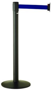 BARRIÈRES RÉTRACTABLES 3M SUR SOCLE EN ACIER - GRIS/BLEU - LOT DE 2