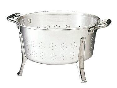 PASSOIRE MATFER ALUMINIUM AVEC ANSES ET PIEDS 36CM