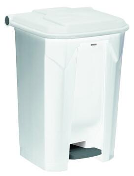 POUBELLE À PÉDALE UTILO 80L BLANC EN POLYPROPYLÈNE