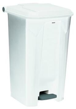 POUBELLE À PÉDALE UTILO 100L BLANC EN POLYPROPYLÈNE