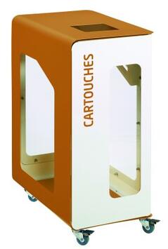 BORNE DE TRI 90L VIGIPIRATE EN ACIER BLANC + MARQUAGES