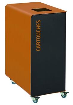 BORNE DE TRI 90L AVEC ROULETTES ET SERRURE - ACIER ANTI-UV