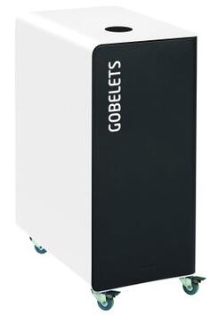 BORNE DE TRI 90L AVEC ROULETTES ET SYSTÈME PUSH/PULL - ACIER ANTI-UV