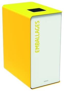 STATION DE TRI SÉLECTIF 65L CUBATRI EMBALLAGES BLANC/JAUNE
