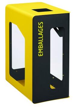 BORNE DE TRI SÉLECTIF 90L VIGICUBATRI POUR EMBALLAGES VERT/JAUNE