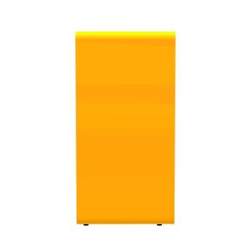 BORNE DE TRI 75L BLANCHE/JAUNE SANS SERRURE POUR RECYCLAGE