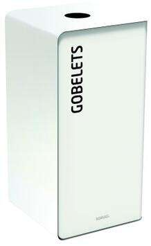 STATION DE TRI 75L SANS SERRURE PUSH/PULL BLANC