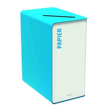 BORNE DE TRI 90L BLANC/BLEU SANS SERRURE - ACIER ANTI-UV