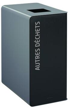 BORNE DE TRI 90L PUSH/PULL SANS SERRURE MANGA/GRIS