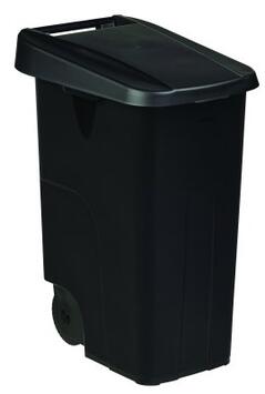 POUBELLE DE TRI MOBILE MOVATRI 85L NOIR AVEC COUVERCLE ET ROUES