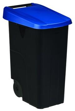 POUBELLE DE TRI MOBILE MOVATRI 85L NOIR/BLEU AVEC COUVERCLE