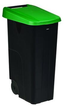 POUBELLE DE TRI SÉLECTIF MOBILE MOVATRI 110L NOIR/VERT AVEC COUVERCLE