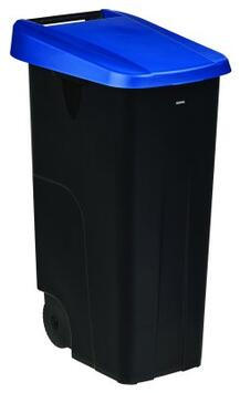 POUBELLE DE TRI MOBILE MOVATRI 110L NOIR/BLEU AVEC COUVERCLE