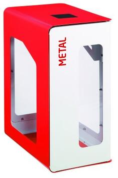 BORNE DE TRI SÉLECTIF 90L VIGIPIRATE BLANC ET ROUGE