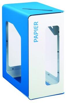 BORNE DE TRI 90L VIGI PUSH/PULL BLANC ET BLEU - ACIER ANTI-UV