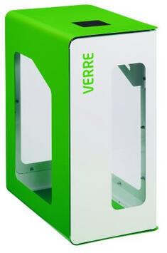 BORNE DE TRI SÉLECTIF 90L VIGI ANTI-UV BLANC ET VERT