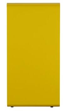 BORNE DE TRI SÉLECTIF 75L ACIER ANTI-UV JAUNE - SYSTÈME PUSH/PULL