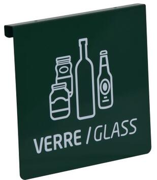 PLAQUE SIGNALÉTIQUE TRI VERRE VERT MOUSSE POUR TUBAG - ACIER ANTI-UV