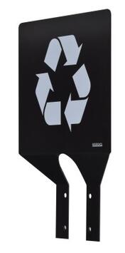PLAQUE SIGNALÉTIQUE RECYCLAGE POUR POTEAU - ACIER ANTI-UV ET ANTICORROSION