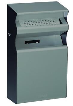 CORBEILLE MURALE KOPA 15L AVEC CENDRIER 2L, MANGA/GRIS