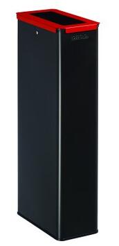 POUBELLE DE TRI SÉLECTIF ROUGE CALITRI 20L - ACIER ANTI-UV