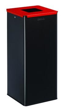 POUBELLE DE TRI CALITRI 40L MANGA / ROUGE - ACIER ANTI-UV