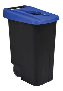 POUBELLE DE TRI MOBILE MOVATRI 85L NOIR/BLEU AVEC COUVERCLE