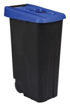 POUBELLE DE TRI MOBILE 110L MOVATRI NOIR/BLEU AVEC COUVERCLE