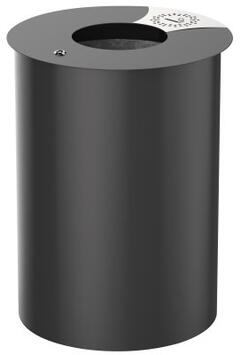 CORBEILLE URBIS SUR PIED ANTICORROSION 60L GRIS MANGANÈSE