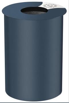 CORBEILLE URBIS SUR PIED ANTICORROSION 60L ANTHRACITE MAT