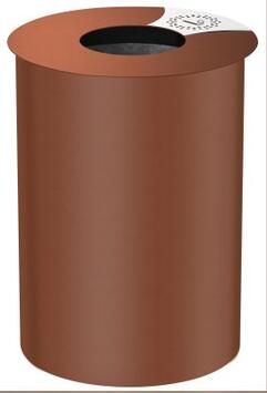 CORBEILLE URBAINE SUR PIED 60L EFFET CORTEN ANTICORROSION