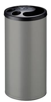 COLLECTEUR MULTIGOB 800 GOBELETS 25L AVEC CORBEILLE - CORPS MÉTAL GRIS